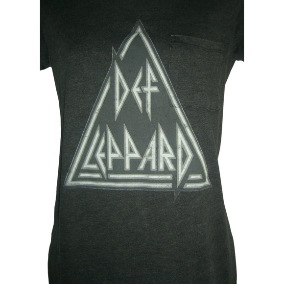 Def Leppard Tee Shirt Gray 80s Style Concert Festival alt egirl Rock Punk Grunge - Picture 5 of 9